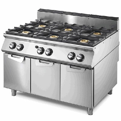 FOGAO GAS VIRTUS 6 Q SEM FORNO COM PORTAS VS90120PCGP