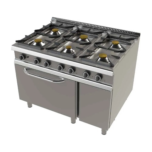 FOGAO JUNEX 6 QUEIMADORES + FORNO GN 2/1 FO9C601