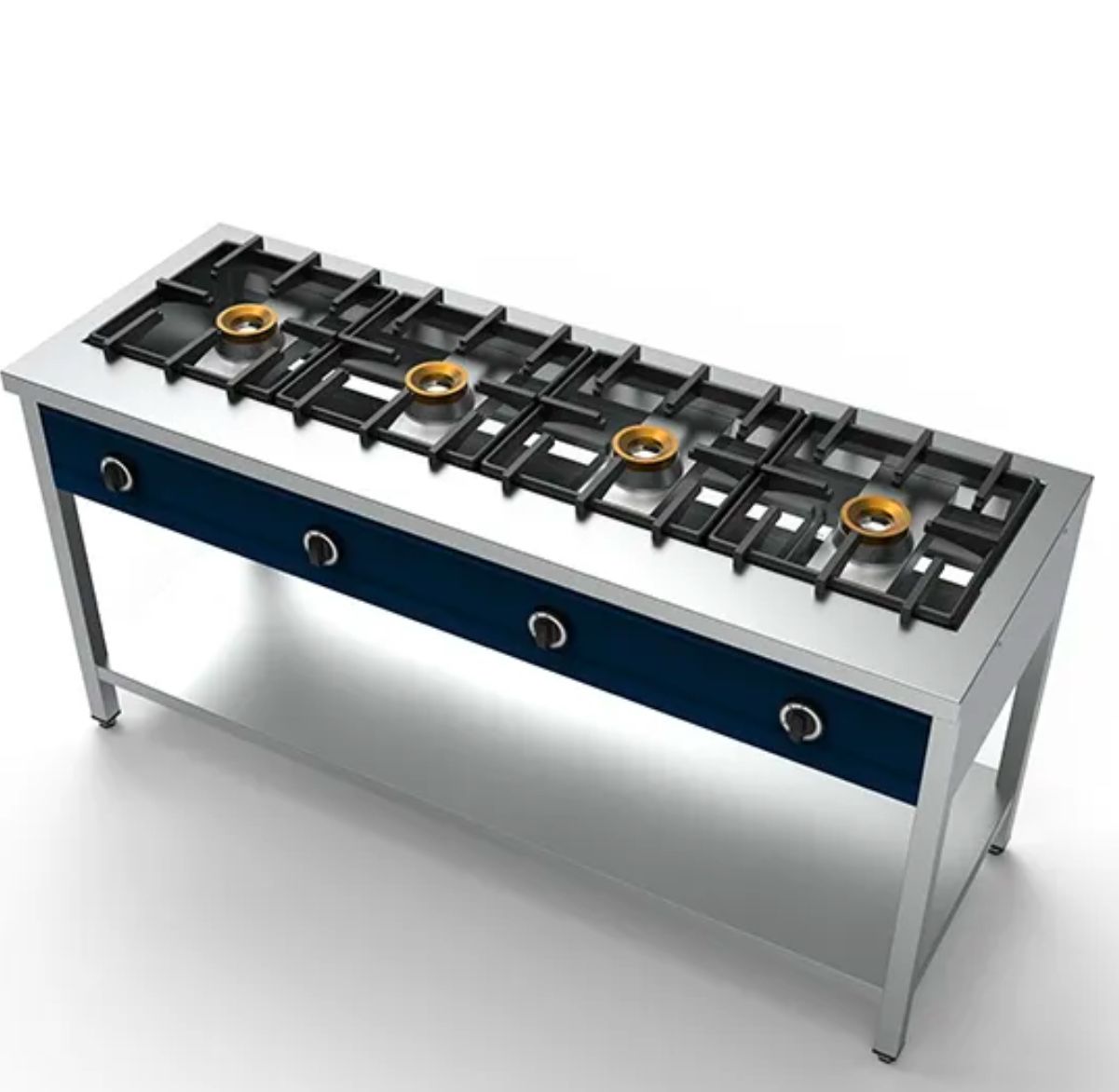 FOGAO GAS ABERTO 4 QUEIMADORES 8 KW VIRTUS COM TERMOPARES