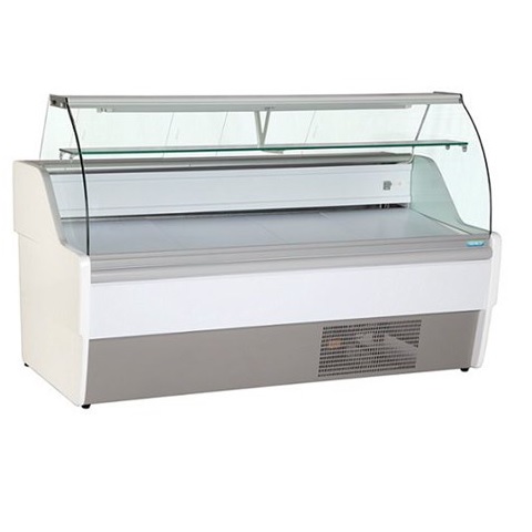 VITRINE GERES VIDRO CURVO 2000 AZUL