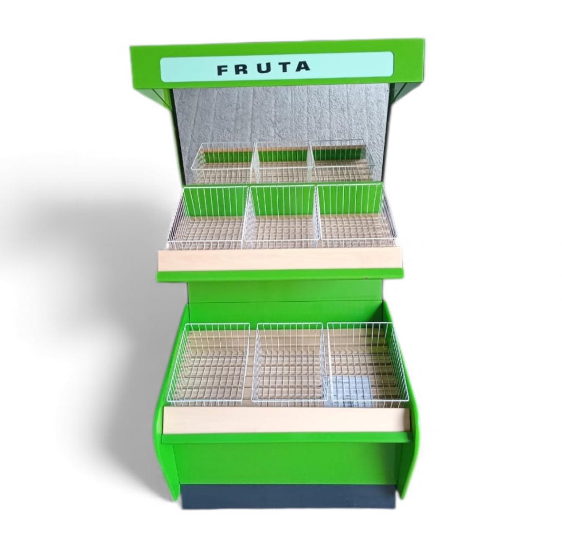 EXPOSITOR FRUTA 1000 COM CESTAS