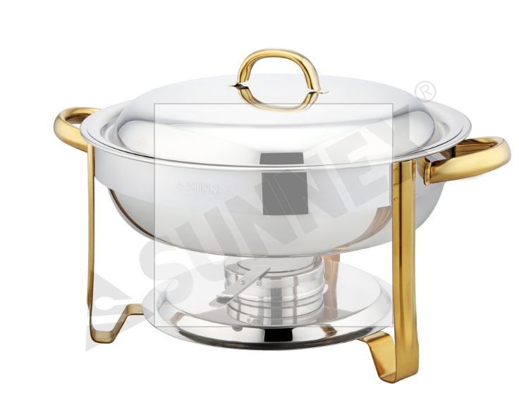 CHANFING DISH RED 30CM, 5LTS TITANIUM