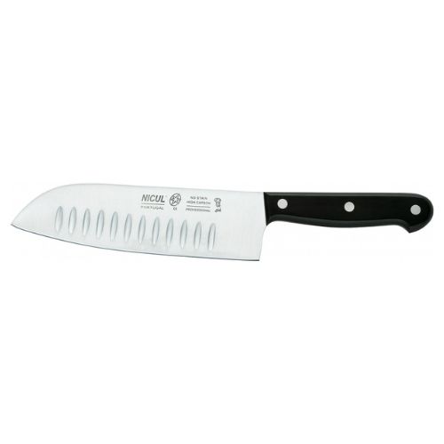 FACA SANTOKU ALVEOLOS 18 CM PRETA NICUL
