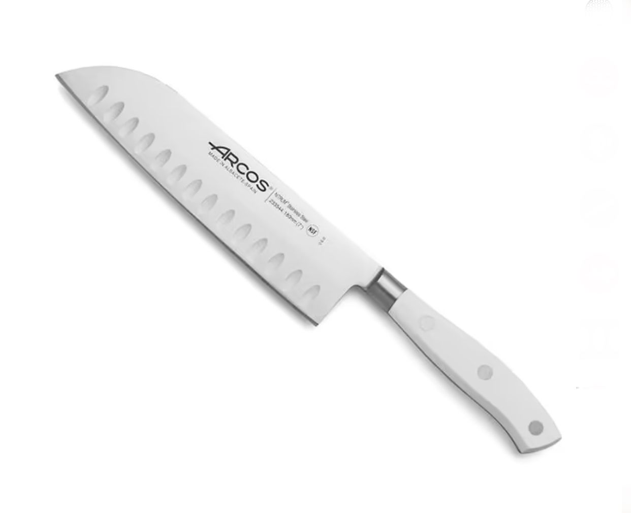 FACA SANTOKU FORJADA RIVIERA BRANCA180MM ARCOS