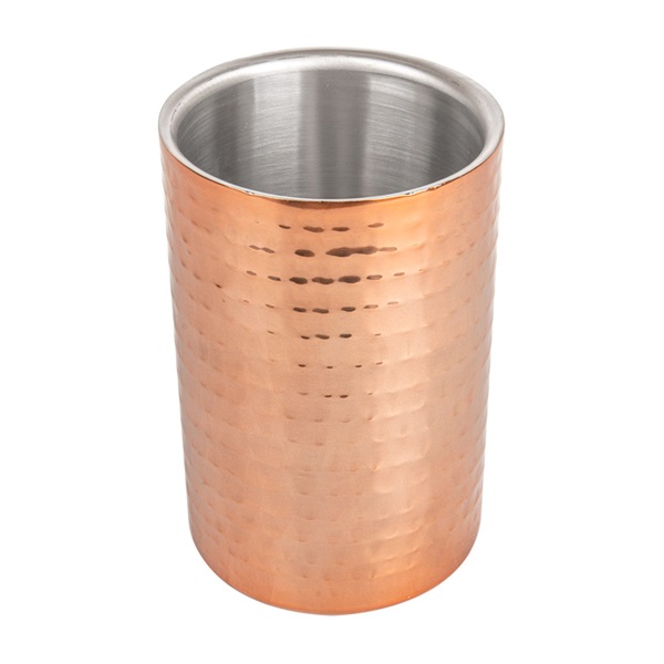 REFRIGERADOR GARRAFA  MARTELADO P VINHO  Ø 10,8x17,8 CM COBRE INOX