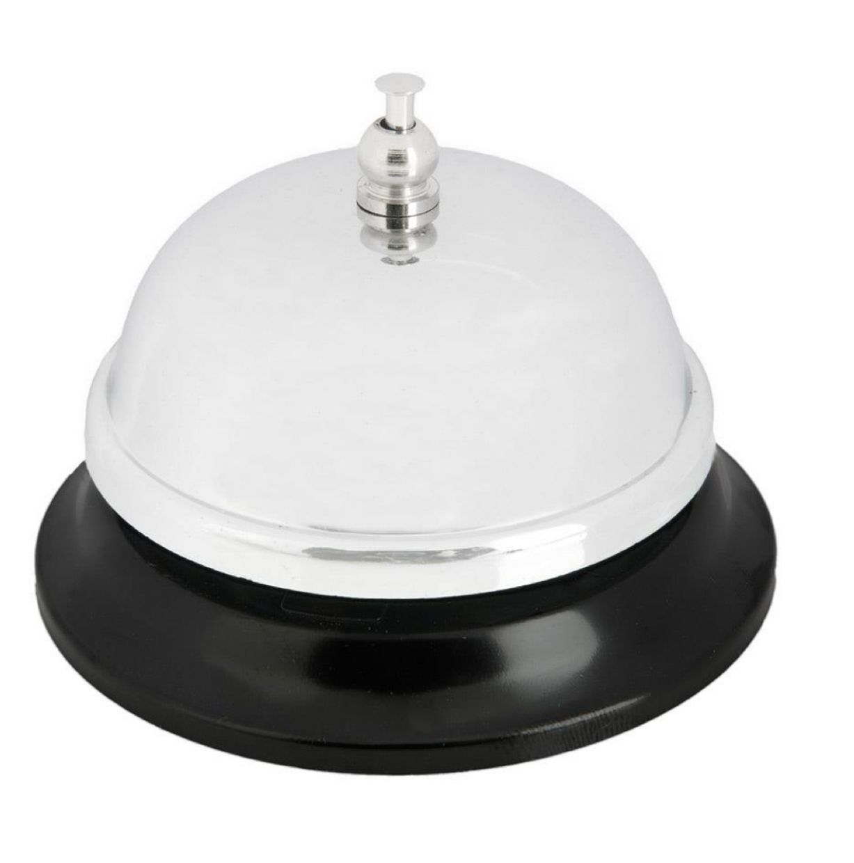CAMPAINHA CROMADA BASE PRETA