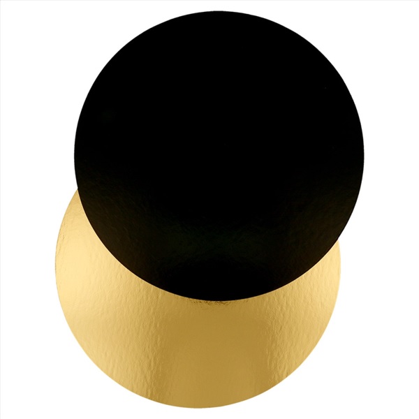 CARTÃO 2 LADOS PASTELARIA (OURO/PRETO)  Ø 28 CM