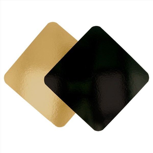 CARTÃO 2 LADOS PASTELARIA (OURO/PRETO) 24*24 CM