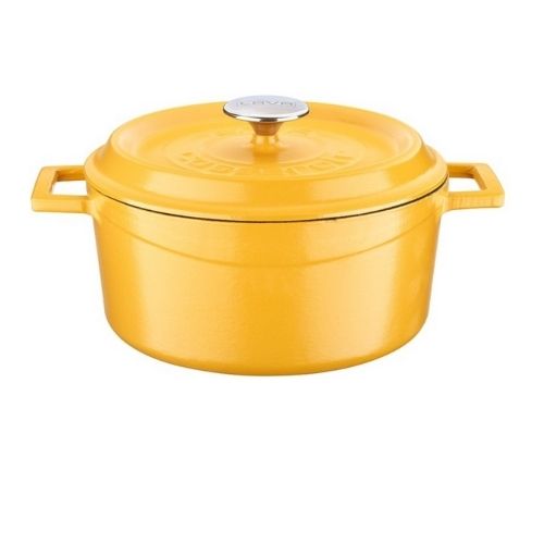 CACAROLA REDONDA DIAM 24 CM AMARELO MATE