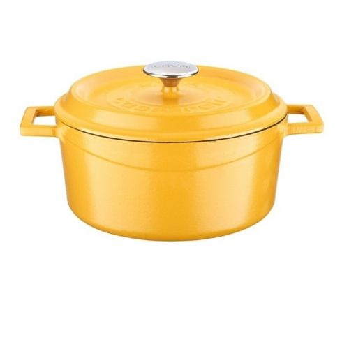 CACAROLA REDONDA DIAM 20 CM AMARELO MATE