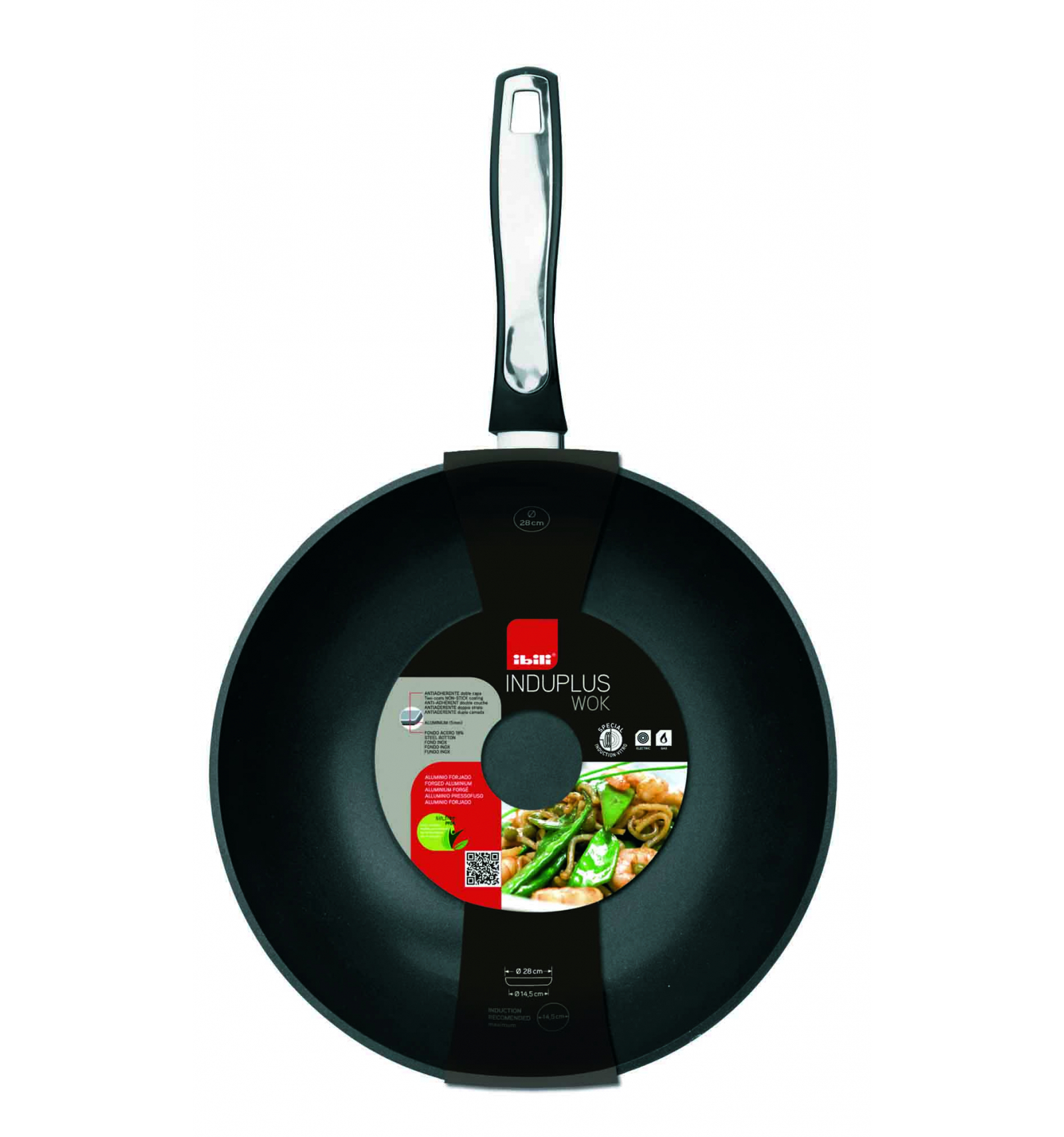 WOK INDUPLUS 28CM ANTI ADERENTE