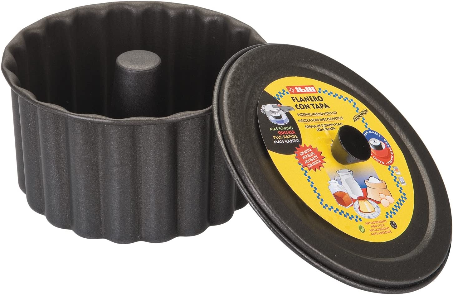 FORMA PUDIM COM TAMPA DIAM 20 CM
