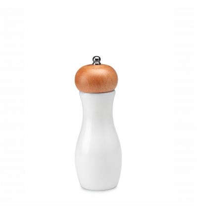 MOINHO PIMENTA 15CM MADEIRA BRANCO