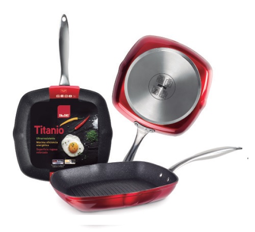 GRELHADOR VERMELHO QUADRADO 28*28 CM RED ROCK AD